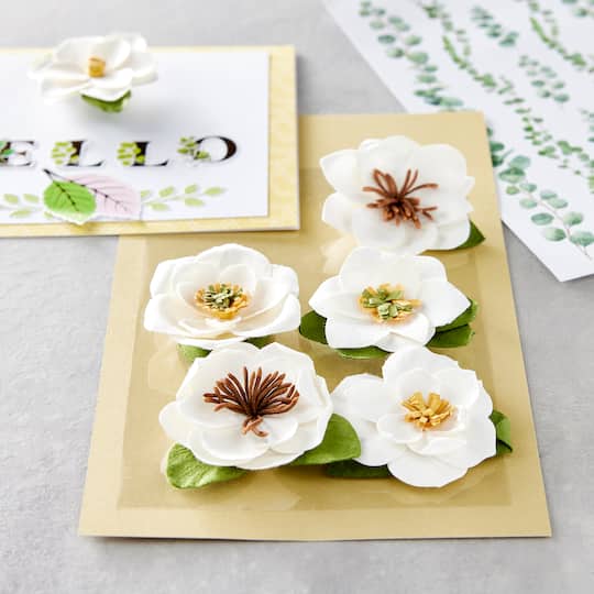 12 Packs: 6 ct. (72 total) Paper Magnolia Flower Embellishments by Recollections™